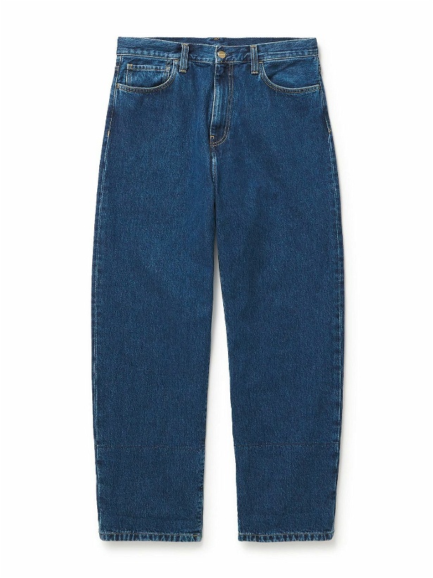 Photo: Carhartt WIP - Rider Straight-Leg Flannel-Trimmed Jeans - Blue