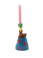 LAETITIA ROUGET Blue Nina Earthenware Candle Holder