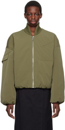 GANNI Green Oversized Bomber Jacket