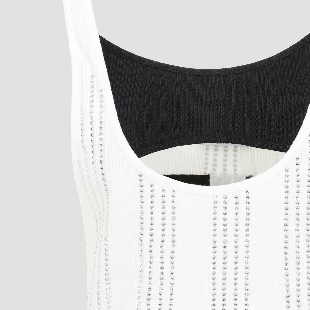 Tシャツ・カットソー THE ATTICO FLAT RIBBED JERSEY TANK TOP The Attico Flat Ribbed Jersey Tank Top The Attico