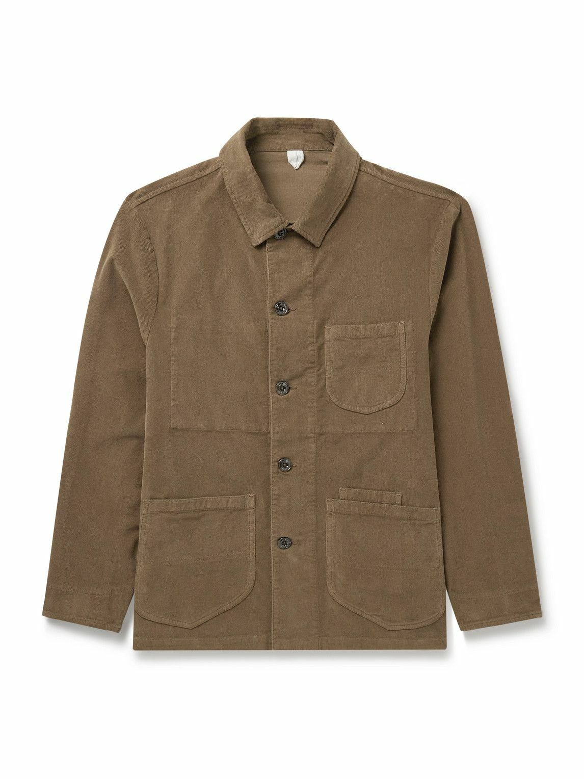 【Altea】スウェードジャケット Altea - Edward Garment-Dyed Cotton-Blend Corduroy Jacket - Brown Altea