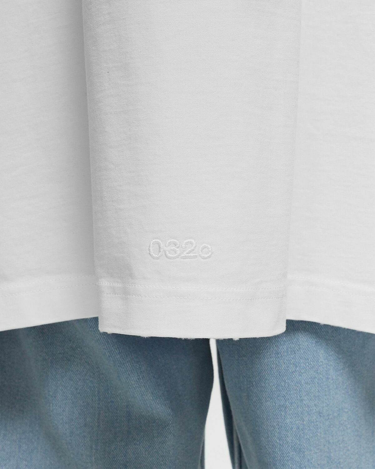 032c On Fire Oversized T Shirt White Shortsleeves