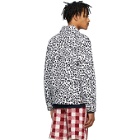 Noon Goons White and Black Denim Leopard Jacket