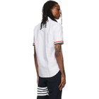 Thom Browne Gray Straight Fit Button Down Short Sleeve Shirt