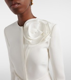 Roland Mouret Floral-appliqué crêpe jacket