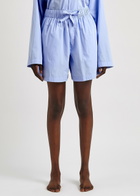 Tekla Unisex Poplin Pyjama Shorts Light Blue