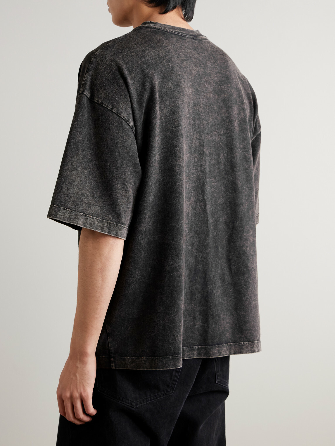AGOLDE - Portman Oversized Cotton-Jersey T-Shirt - Black