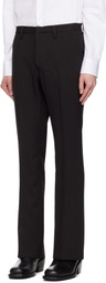 International Gallery BEAMS Black Stretch Flare Trousers