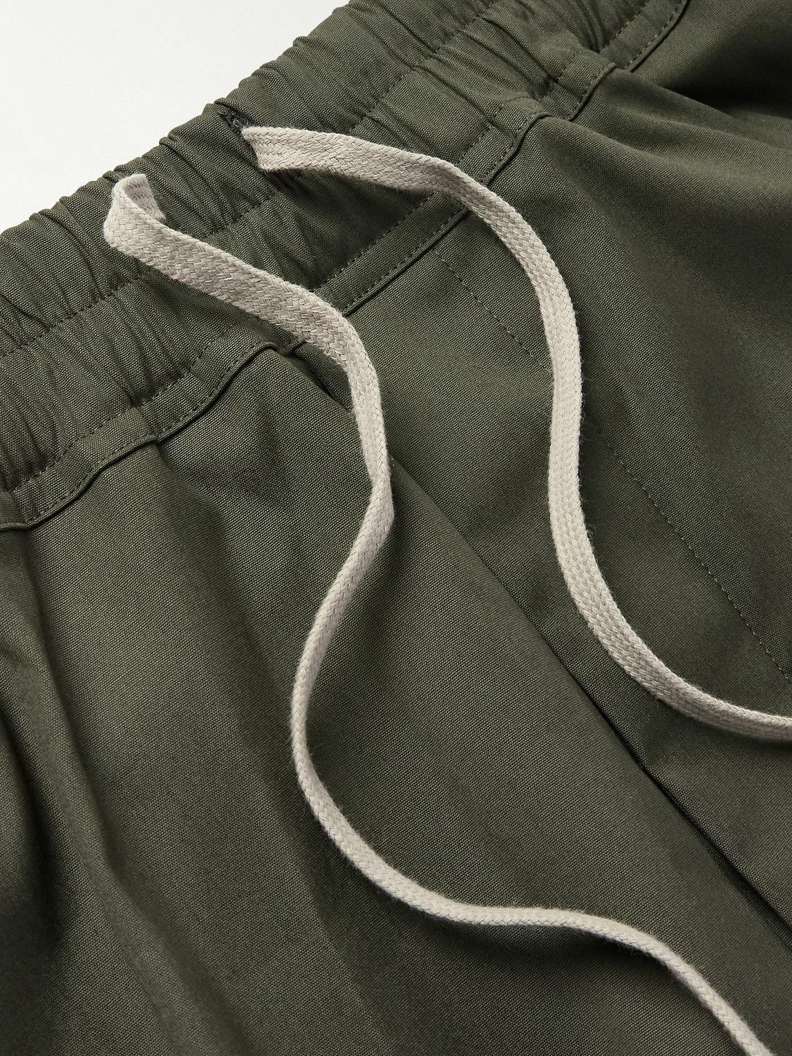 Rick Owens - Tapered Cotton-Blend Poplin Trousers - Green