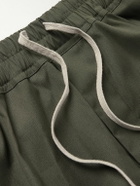Rick Owens - Tapered Cotton-Blend Poplin Trousers - Green