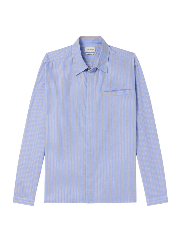 Photo: Oliver Spencer - Mulvey Striped Cotton Shirt - Blue