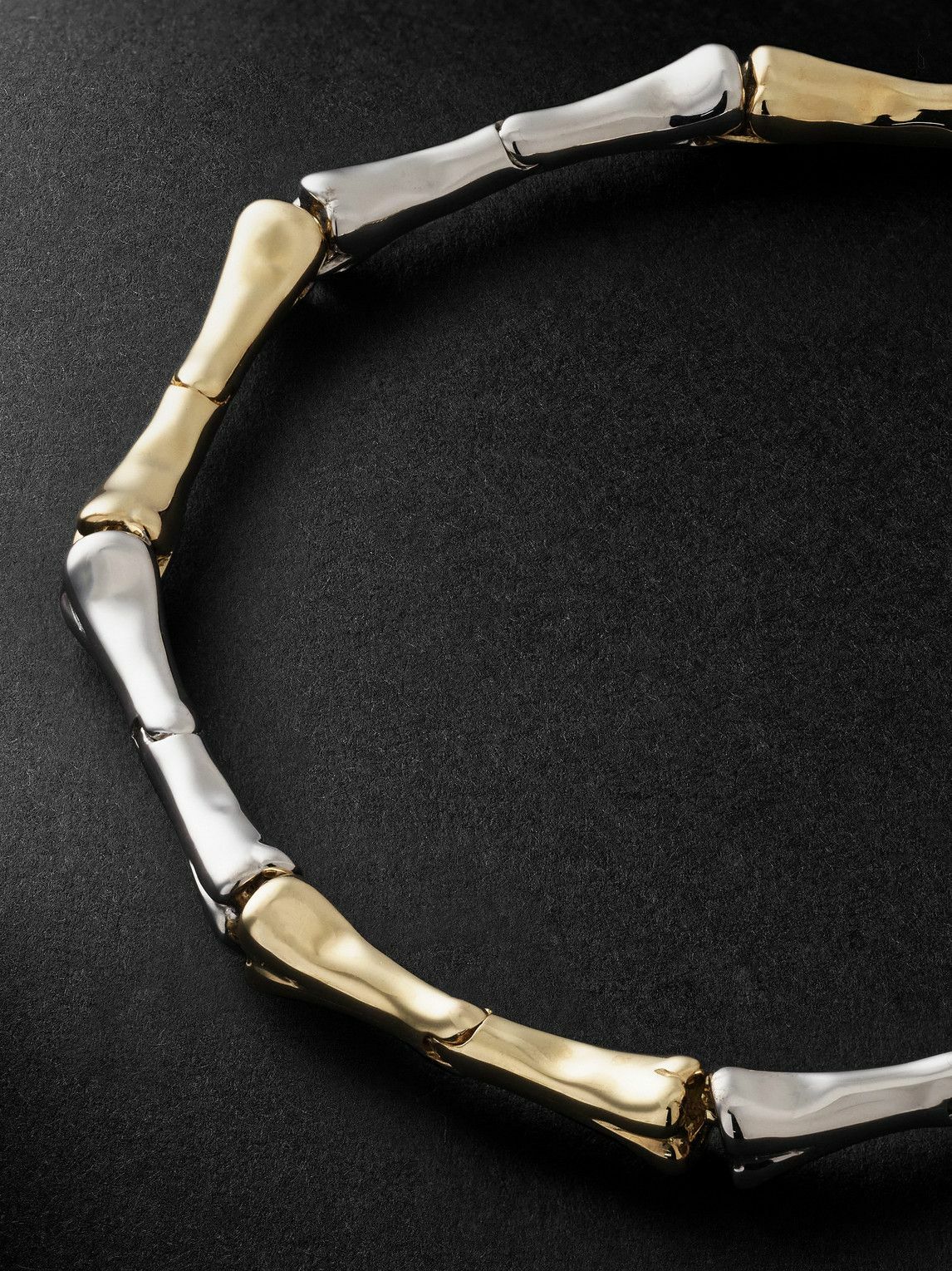 PATTARAPHAN - Chunky Remnants 9-Karat White and Yellow Gold Bracelet