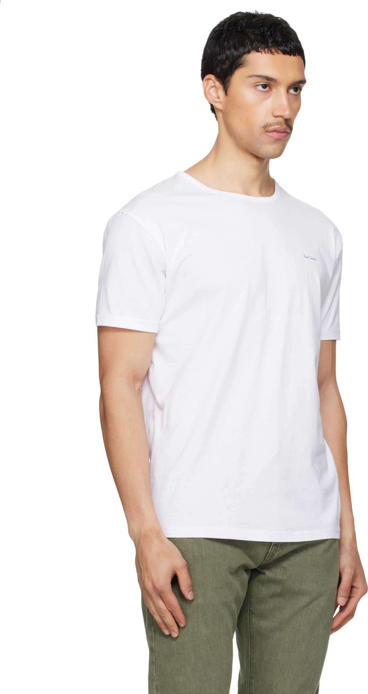 Paul Smith Five-Pack White Organic Cotton Logo Lounge T-shirts