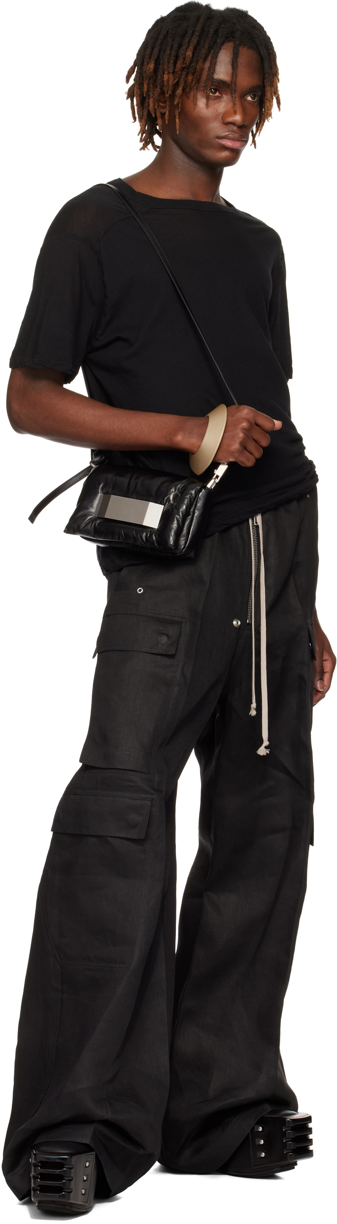 Rick Owens Black Hollywood Pillow Griffin Bag