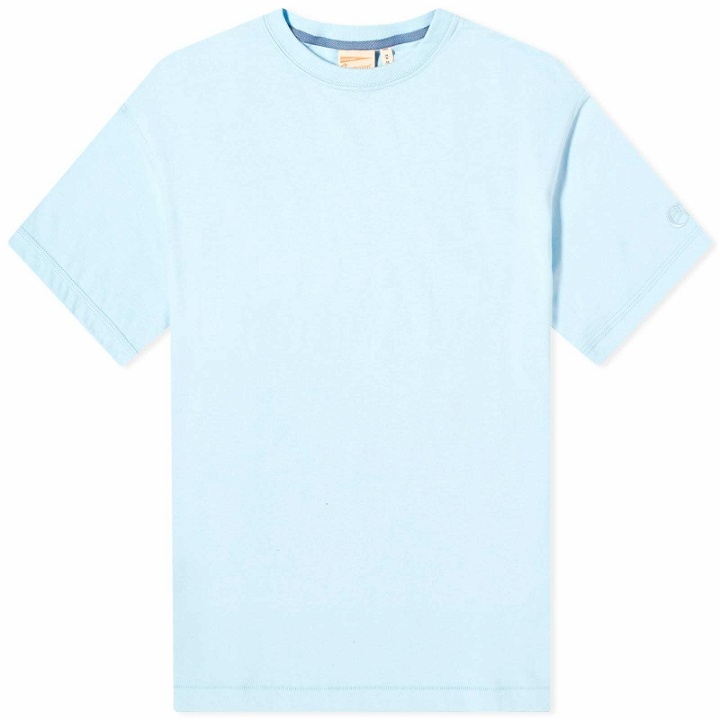 Photo: Champion Men's Made in USA T-Shirt in Blue Moonstone