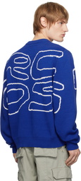 RCOS Blue Stack Logo Heavy Intarsia Knit Sweater