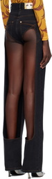 Pushbutton Black Back Panty Jeans