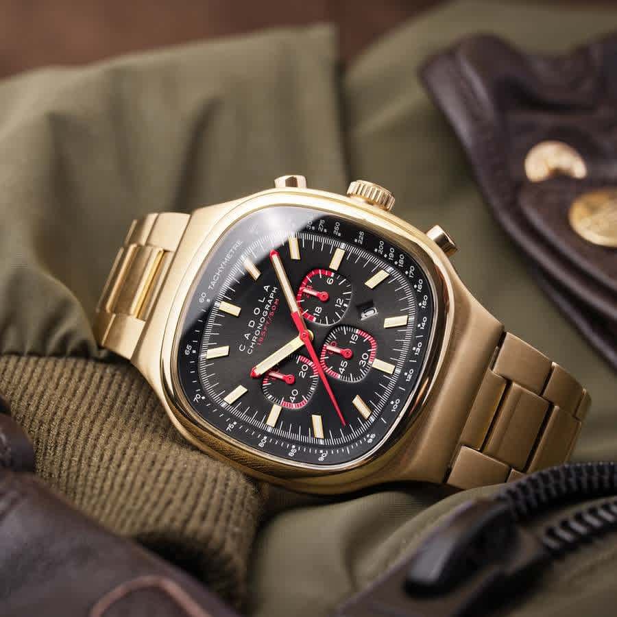 Cadola Hulme Chronograph Quartz Black Dial Mens Watch CD-1026-44