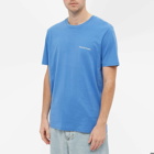 Times New Roman Men's Chest Logo Organic T-Shirt in Blue