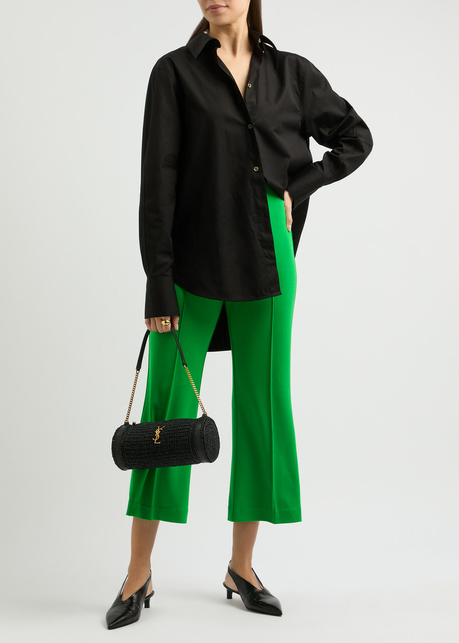 Day Birger ET Mikkelsen Berger Cropped Stretch-jersey Trousers Green XS (UK6 / XS)