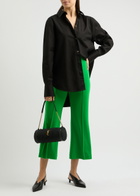 Day Birger ET Mikkelsen Berger Cropped Stretch-jersey Trousers Green XS (UK6 / XS)