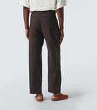 Commas Linen-blend straight pants