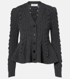 McQueen Cable-knit wool and cashmere cardigan