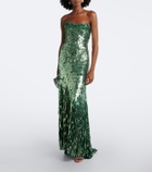 Jenny Packham Kimi sequined strapless gown