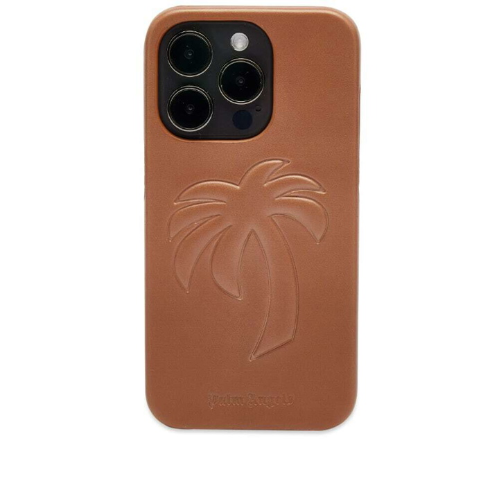 Photo: Palm Angels Men's Palm Beach iPhone 14 Pro Case in Orange