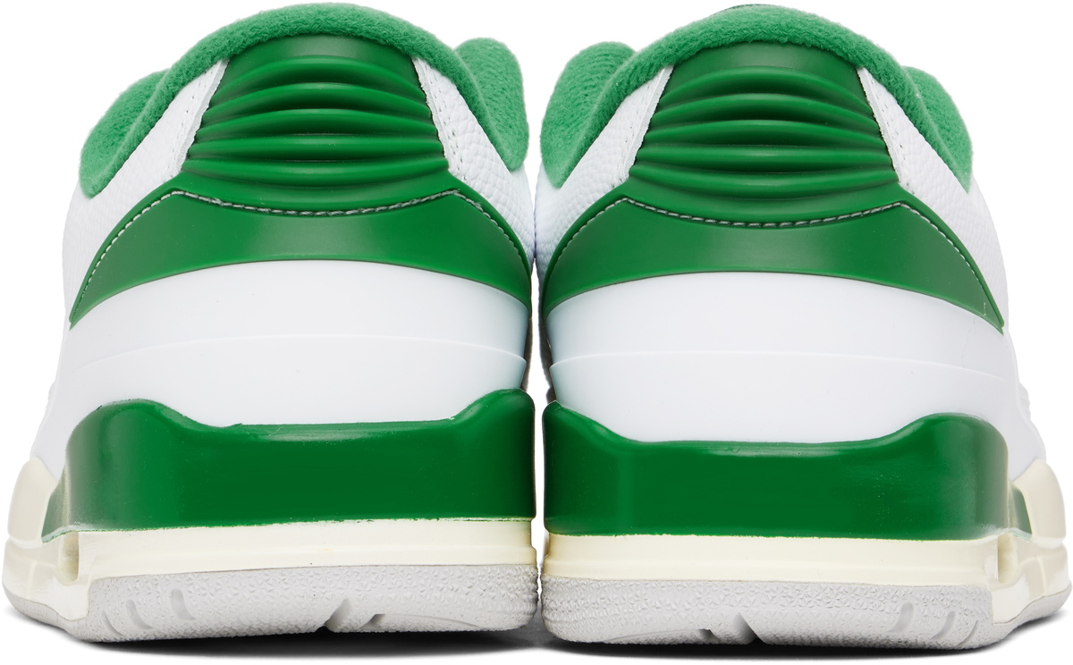 Nike Jordan White & Green Jordan 2/3 Sneakers