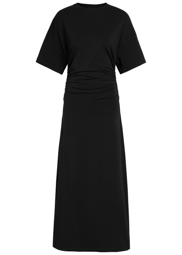 Photo: Akyn Charli Ruched Stretch-cotton Midi Dress Black