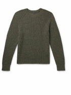 James Perse - Waffle-Knit Cashmere Sweater - Green