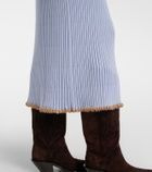 Gabriela Hearst Kavya cashmere and silk midi skirt