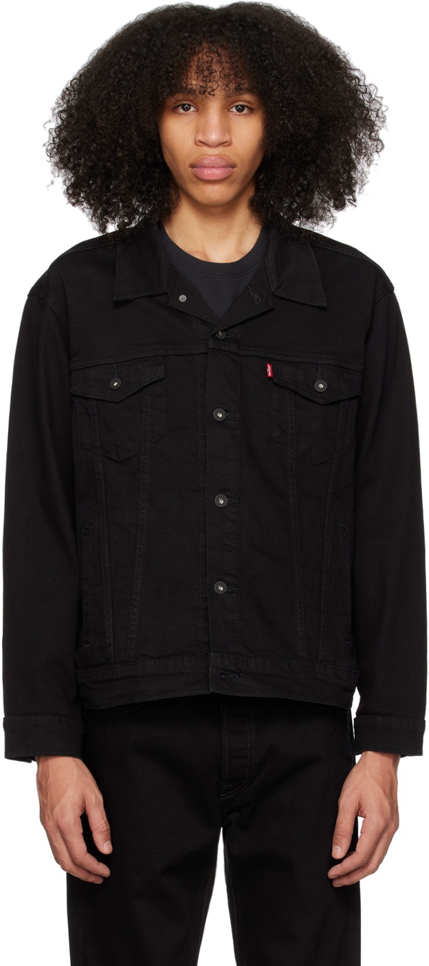 Photo: Levi's Black Buttoned Denim Jacket
