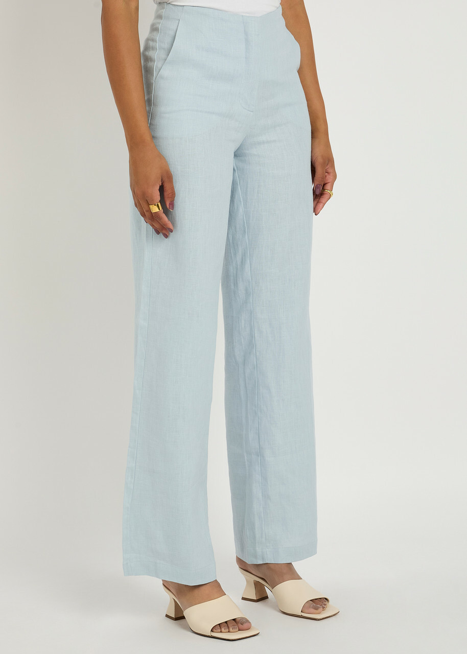 Faithfull The Brand Lulea Linen Trousers Blue