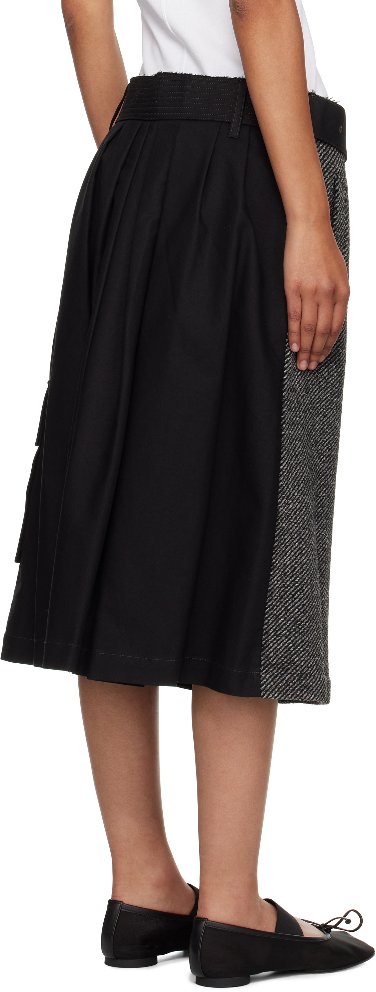Andersson Bell Black Whitney Trench Pleats Midi Skirt