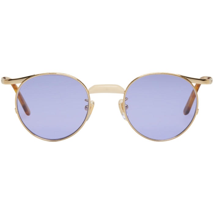 Photo: Gucci Gold Endura Round Sunglasses 