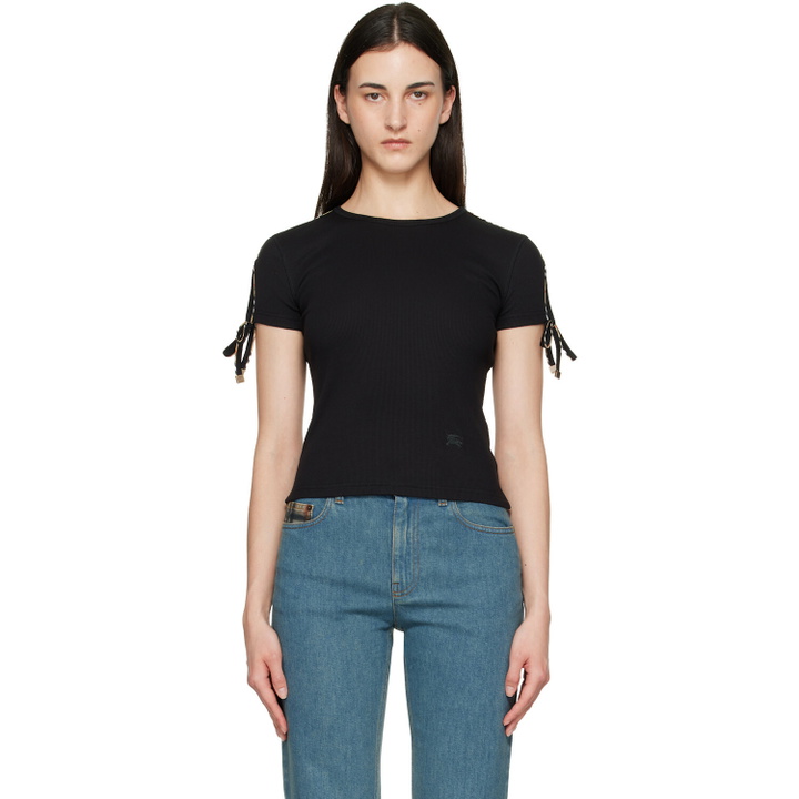 Photo: Burberry Black Ribbed T-shirt