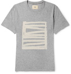 Folk - Printed Mélange Cotton-Jersey T-Shirt - Men - Gray