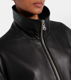Nour Hammour Beck leather bomber jacket