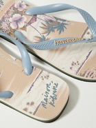 Maison Kitsuné - Havaianas Logo-Print PVC and Rubber Flip Flops - Blue