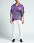 Msgm Mens Shirt in Purple