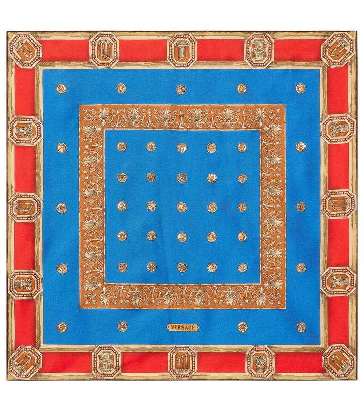 Photo: Versace Printed silk twill scarf