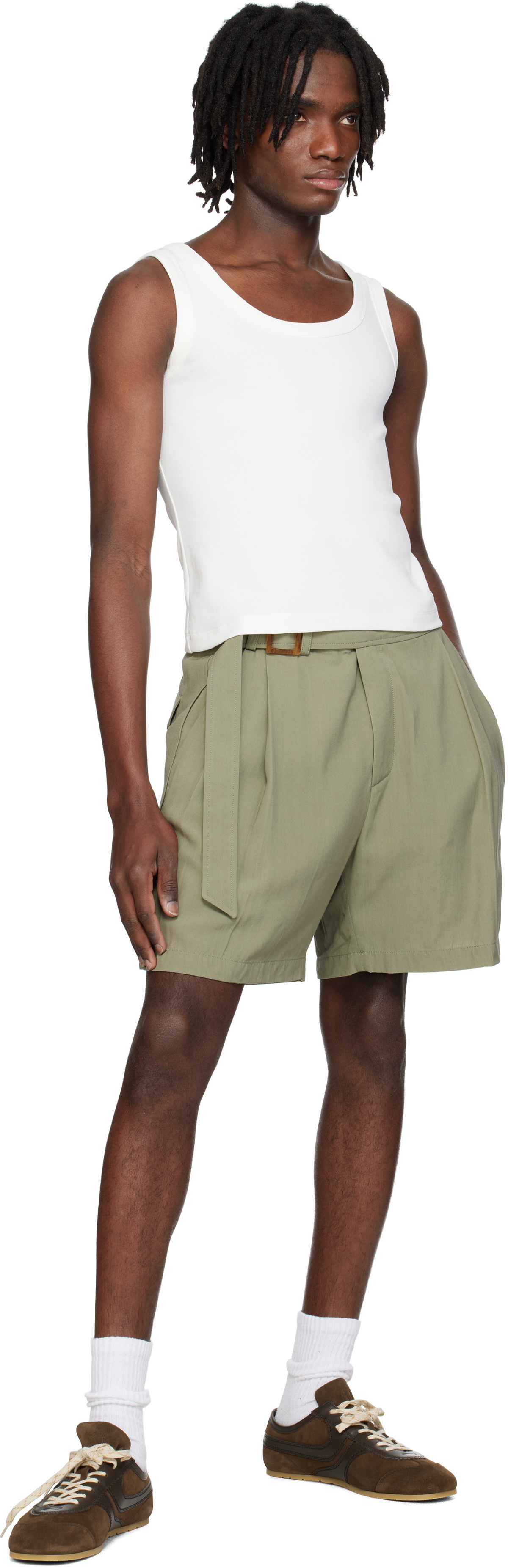 RECTO Off-White Scoop Neck Jersey Tank Top Recto