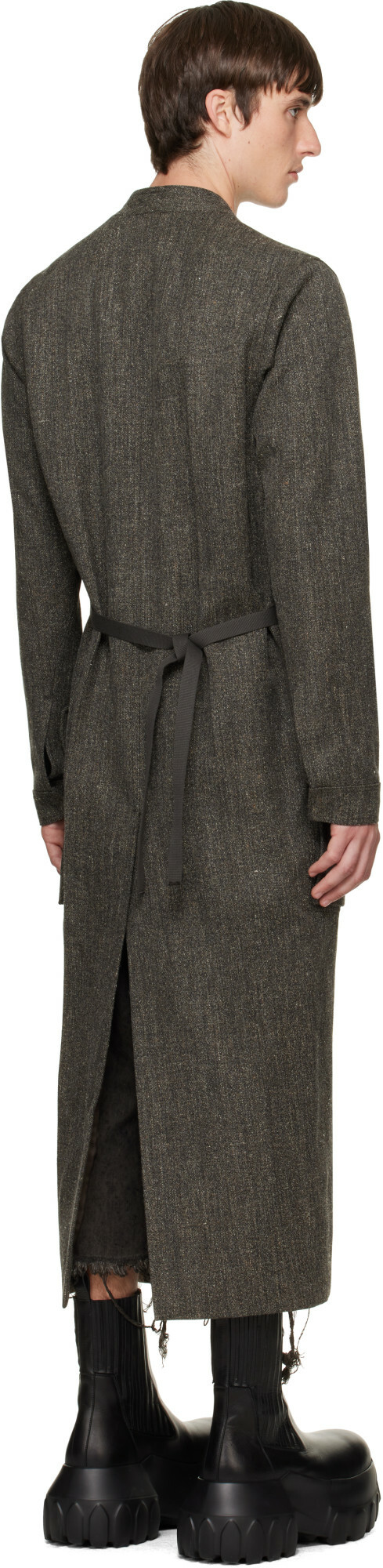 Rick Owens Brown Tower Lab Coat