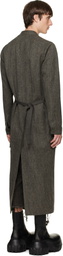 Rick Owens Brown Tower Lab Coat