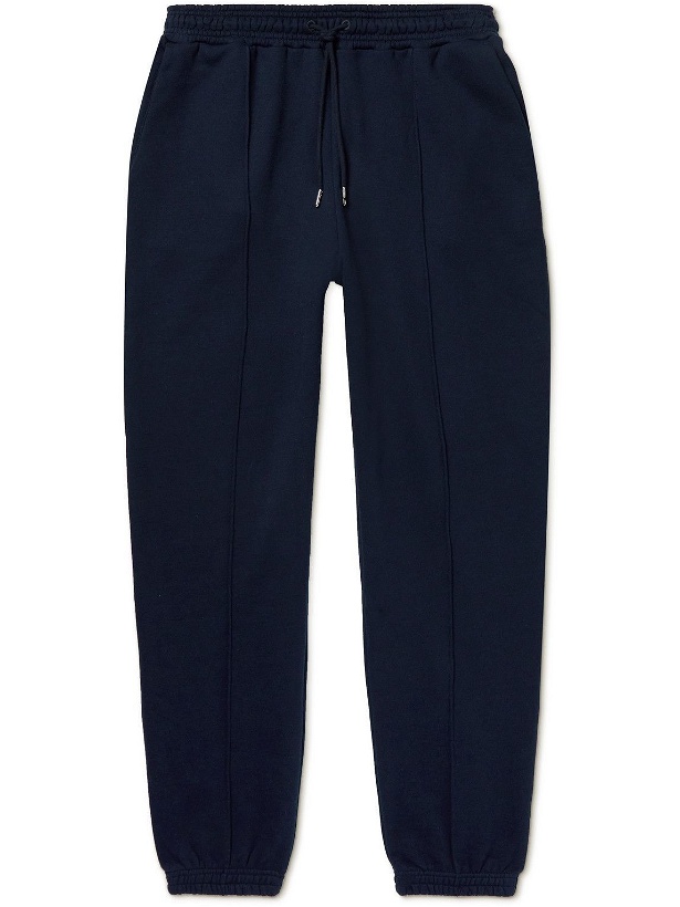 Photo: Ninety Percent - Tapered Organic Cotton-Jersey Drawstring Sweatpants - Blue