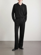 BODE - Anisette Pointelle-Knit Cotton Polo Shirt - Black
