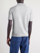 A.P.C. - Eliot Cotton and Cashmere-Blend Polo Shirt - Gray