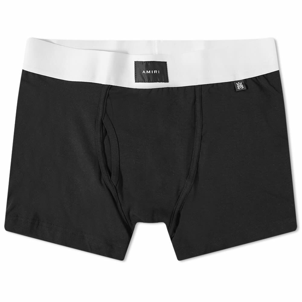Photo: AMIRI Men's Front Label Boxer Shorts in Black/White
